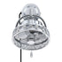 10" Modern Black Small Ceiling Fan with Pull Chain