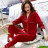 100% Cotton New Trendy  Pajamas For Women Full Sleeves Pajamas Button Down Winter Sleepwear Set Women White Cotton Pajamas Women's Loose Size V-neck Home Suit Long Sleeve Wide Leg Pants Pajamas Casual Home wear