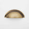 Cora Cup Solid Brass Drawer Pull - 3.25 Inch Centers