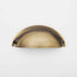 Cora Cup Solid Brass Drawer Pull - 3.25 Inch Centers
