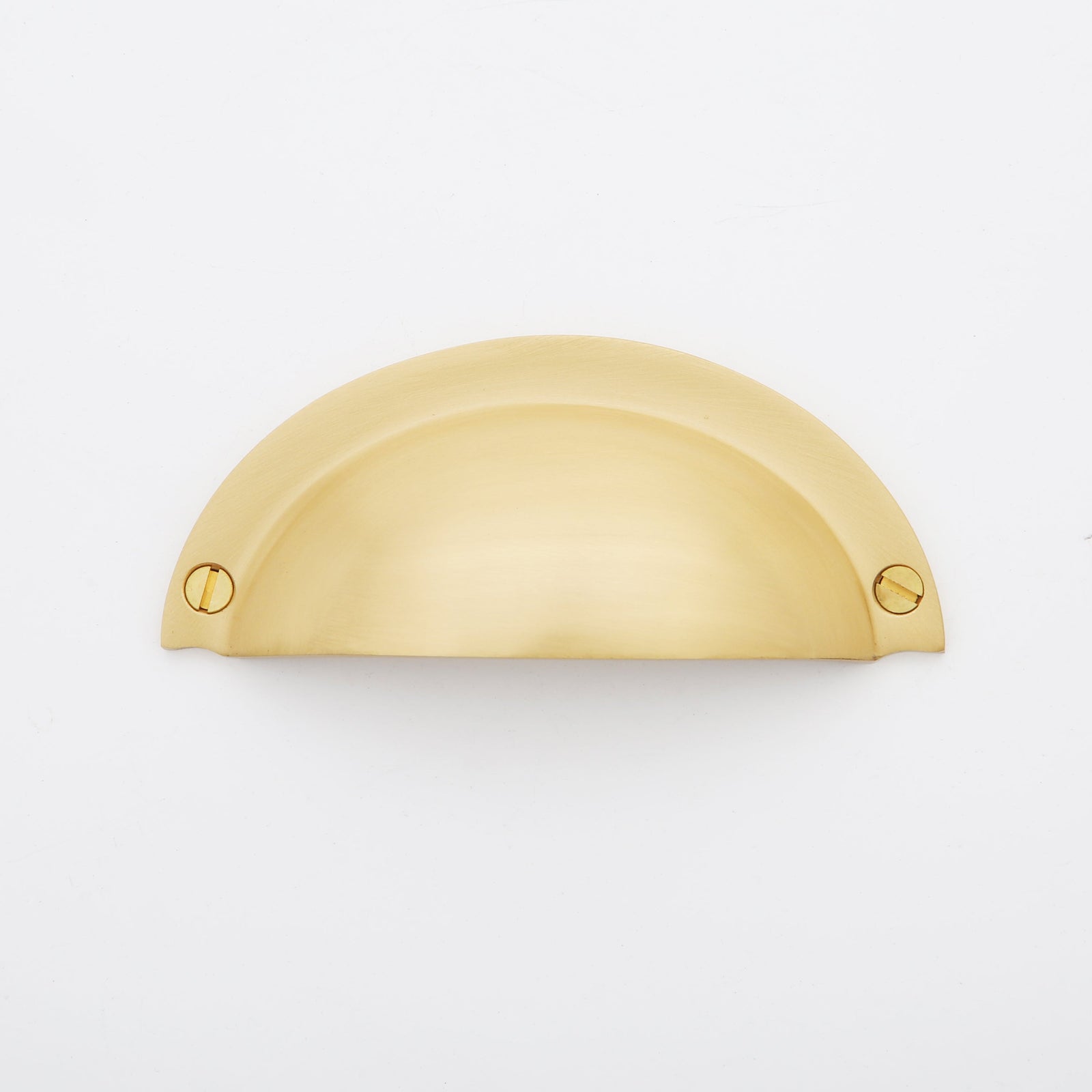 Cora Cup Solid Brass Drawer Pull - 3.25 Inch Centers