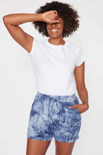 Women's Linen Lounge Shorts with Elastic Waistband