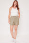 Women's Linen Lounge Shorts with Elastic Waistband