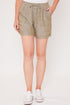 Women's Linen Lounge Shorts with Elastic Waistband