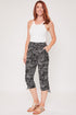 Women's Lifestyle High Rise Cropped Capri With Ruched Hem