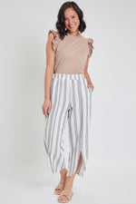Women's Lifestyle Cropped Tulip Slit Hem Pant