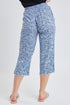 Women's High Rise Linen Capri Pant With Fray Detail