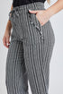 Women's High Rise Linen Capri Pant With Fray Detail