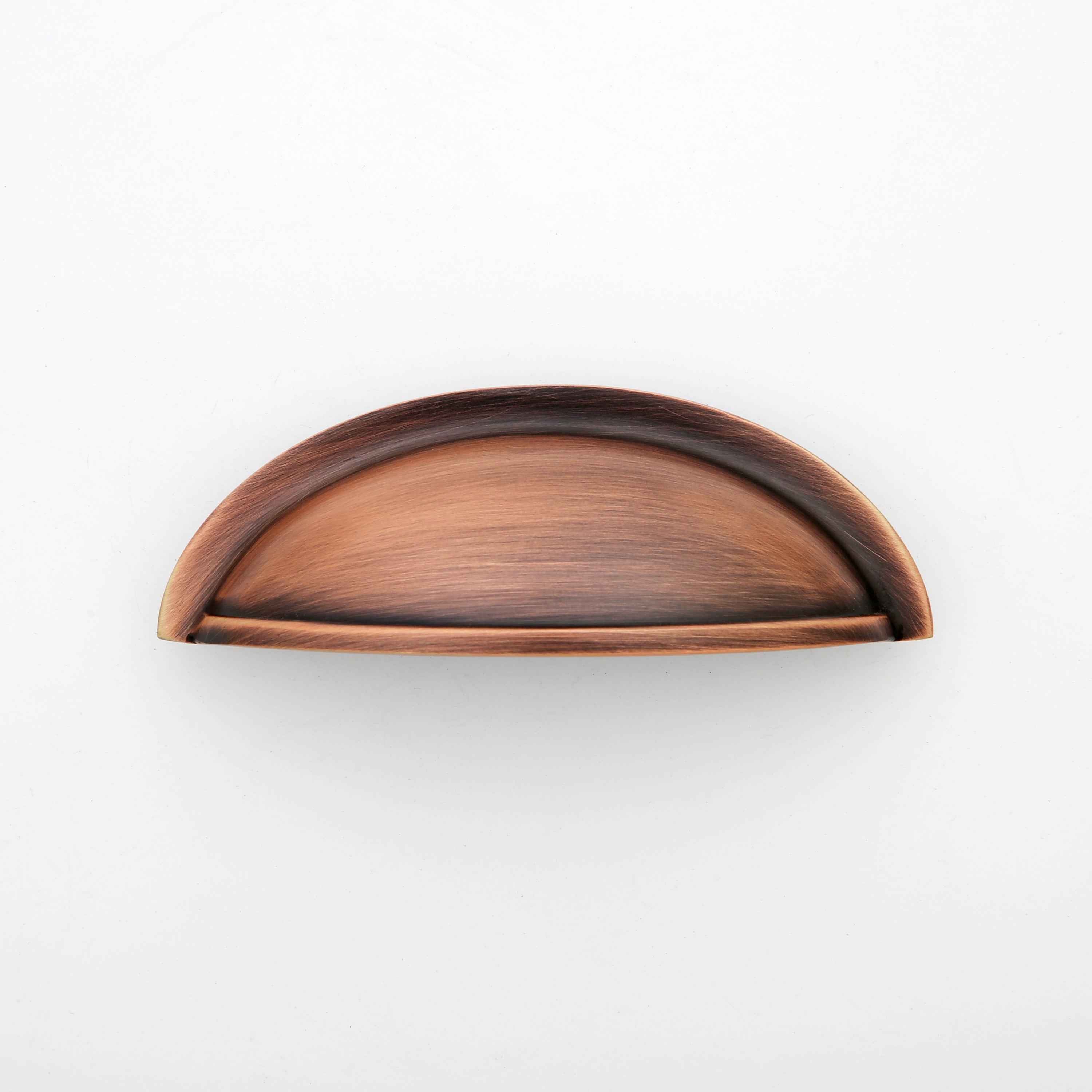 Lucy Cup Solid Brass Drawer Pull - 3 Inch Centers