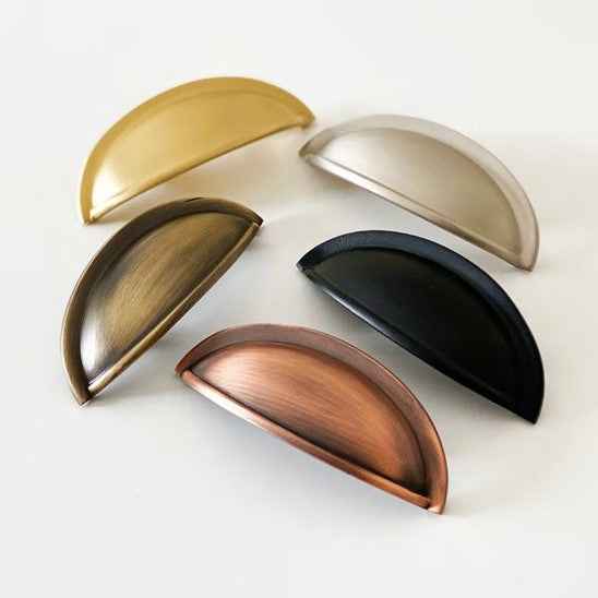 Lucy Cup Solid Brass Drawer Pull - 2 Inch Centers