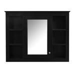 Wall Mounted Medicine Cabinet With Mirror, Storage Cabinet Featuring 6 Open Shelves And Adjustable Interior