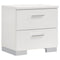 Felicity 2-drawer Nightstand White High Gloss