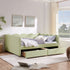 Gingham Daybed With USB Charging Port, Wave-Shaped Design