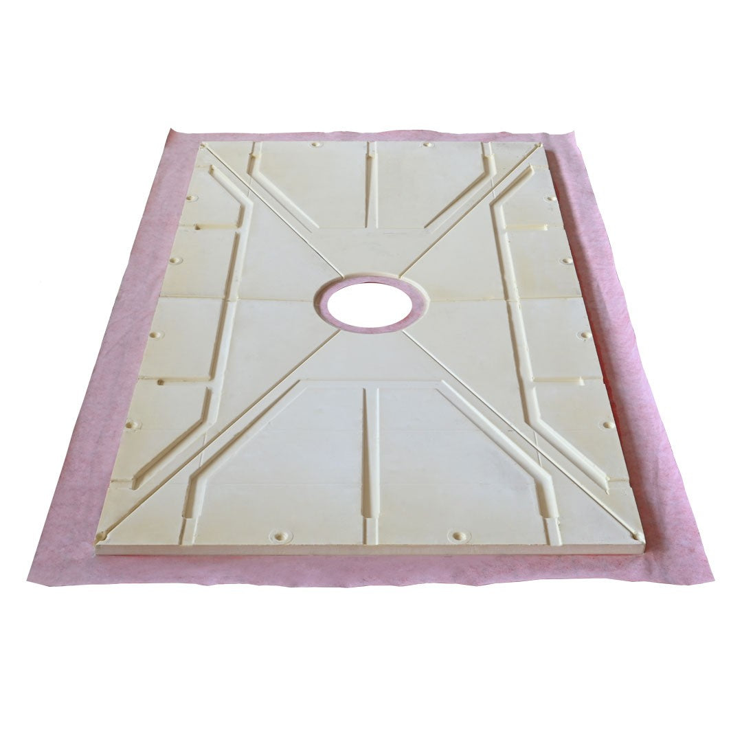 GURU W-S heavy duty shower tray four slopes for square drains - Tundra Globe