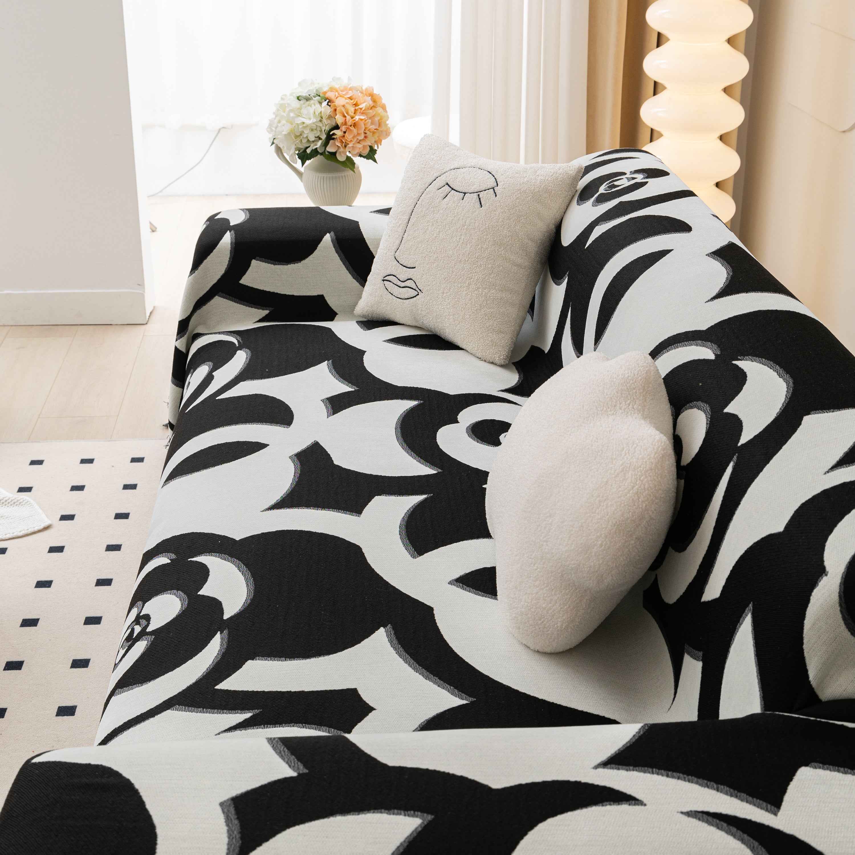 Chenille Sofa Cover Blanket, Couch Cover Blanket Throws for Couches Living Room Furniture Throw Covers