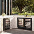 ZLINE 24" Touchstone 151 Can Beverage Fridge Black Matte Glass Door Gold RBSOZ-BLM-24-G