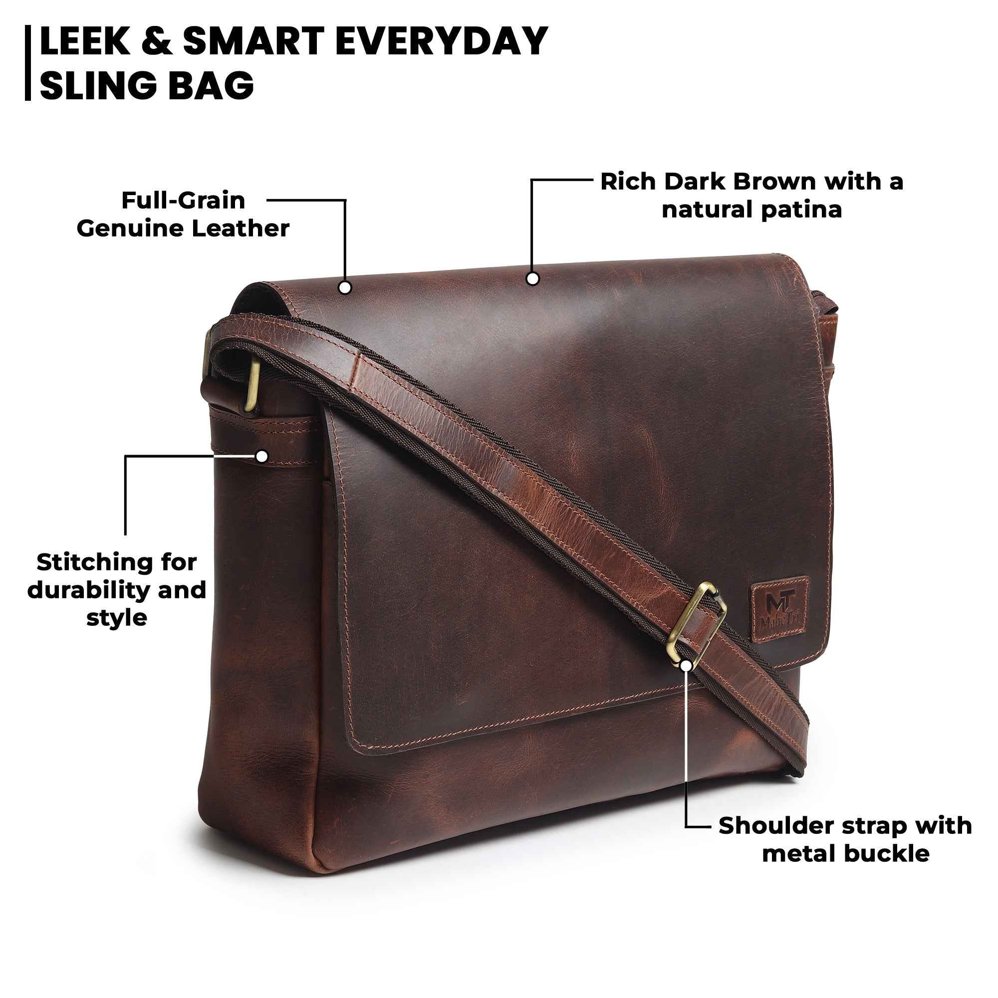 Genuine Sitka Leather Laptop Bag