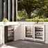 ZLINE 24" Touchstone 151 Can Beverage Fridge White Matte Glass Door Polished Gold Handle RBSOZ-WM-24-G
