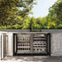 ZLINE 24" Touchstone 151 Can Beverage Fridge Black Matte Glass Door Champagne Bronze Handle RBSOZ-BLM-24-CB