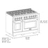 ZLINE 48"Paramount Dual Fuel Range DuraSnow® White Matte SDRS-WM-48