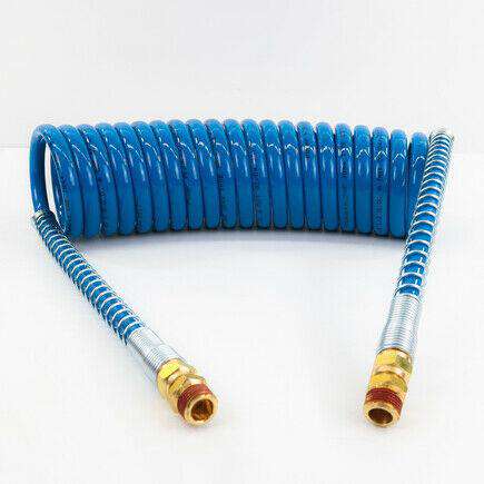 15 ft Air Coil Hose Blue w/ 12 inch Leads | 11015B