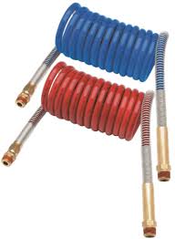 15 ft Air Coil Hose Red w/ 12 inch Leads | 11015R