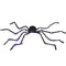 Illuminated Arachnid Halloween Accent with Purple LED Lights - Black