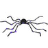 Illuminated Arachnid Halloween Accent with Purple LED Lights - Black