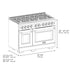 ZLINE 48"Gas Range, Convection Oven Stainless Steel, Gold, SGRZ-48-G