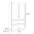 ZLINE 36" Autograph French Door Refrigerator, Ice Maker, Black Stainless RFMZ-36-BS-FCB