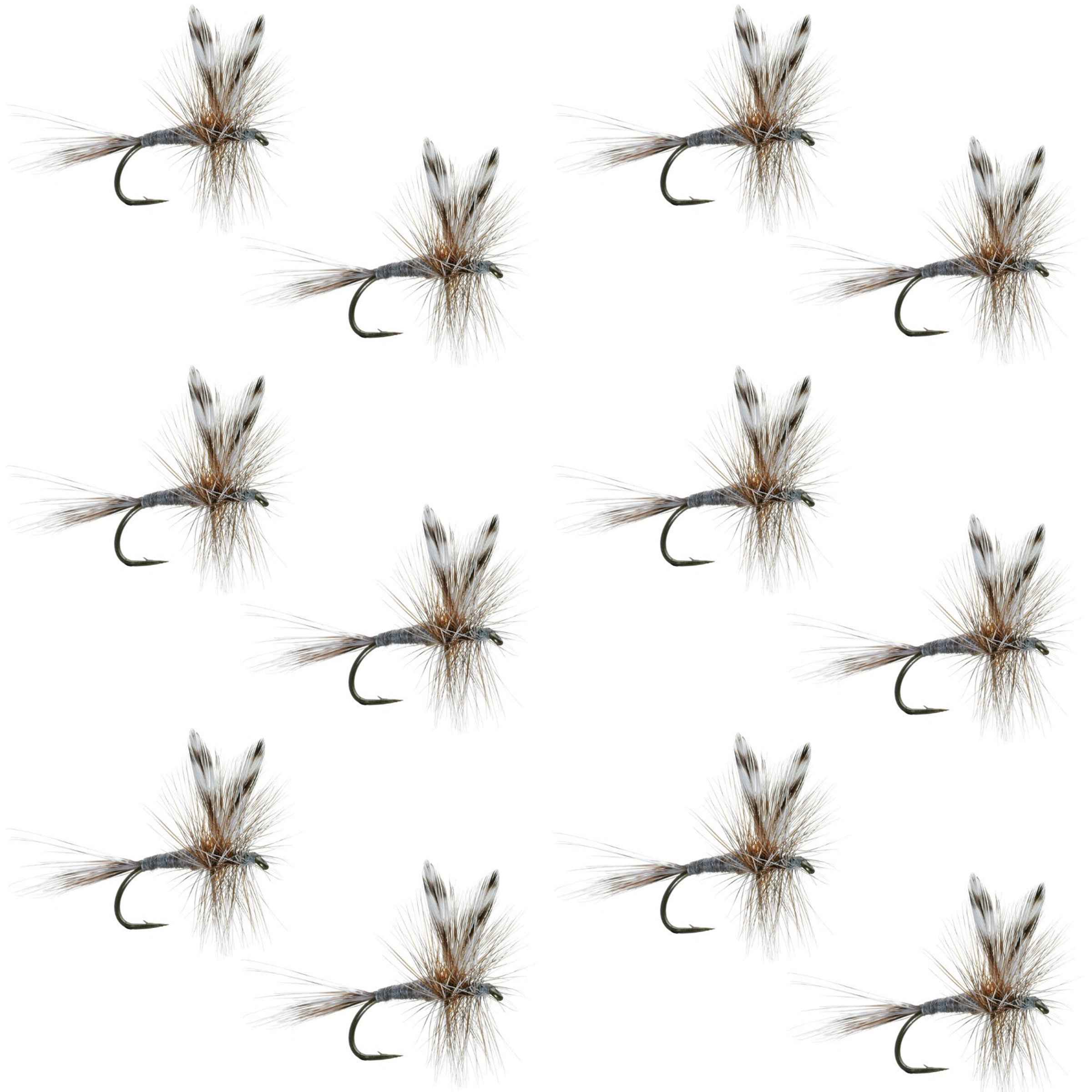 Adams Classic Dry Fly - 1 Dozen Flies Hook Size 20