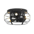 12" Flush Mount Low Profile Caged Small Ceiling Fan with Light and Remote Control