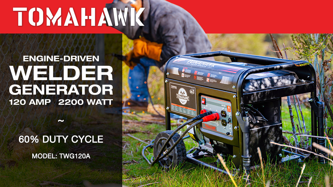 120 Amp Engine Driven Welder Generator 2200 Watt 7 HP Gas Powered