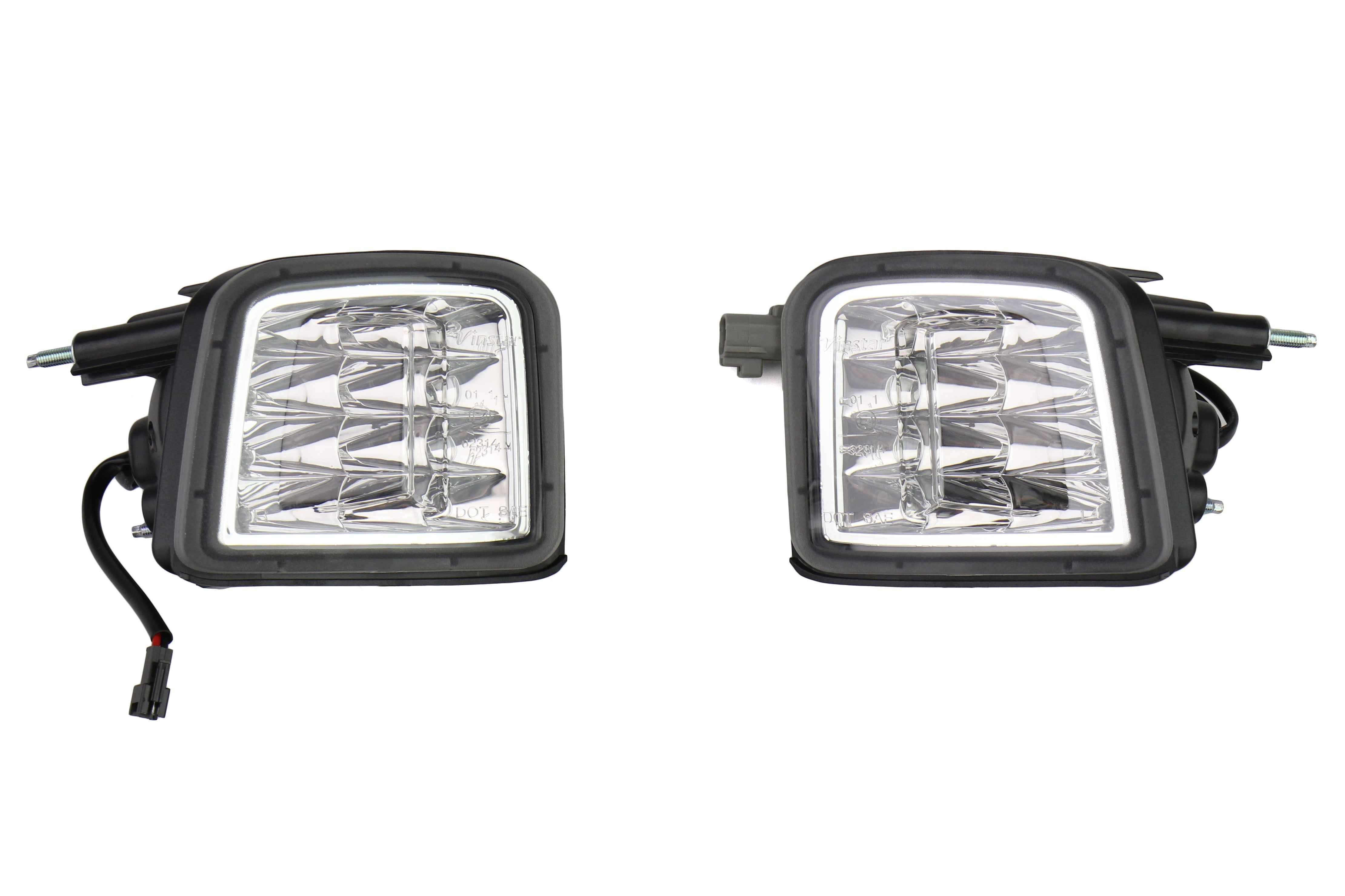 OLM USDM LED Front Turn Signal Housings - Clear Lens with Chrome Reflector - 2015-2017 Subaru WRX / STI