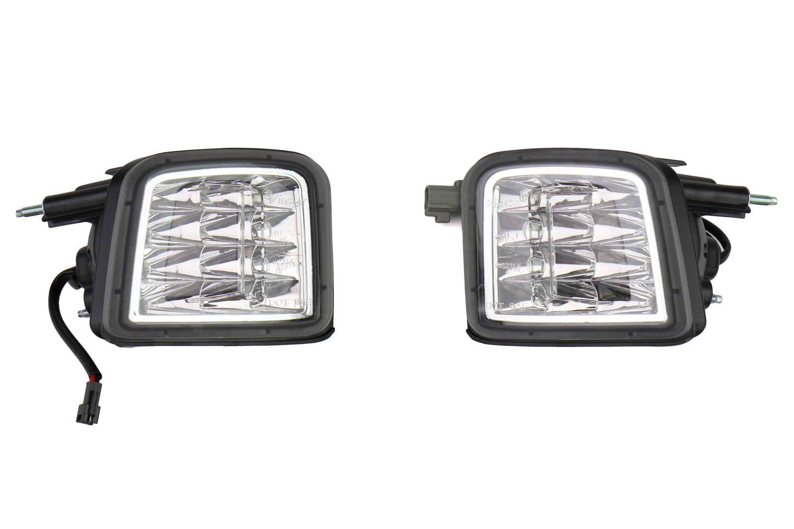 OLM USDM LED Front Turn Signal Housings - Clear Lens with Chrome Reflector - 2015-2017 Subaru WRX / STI