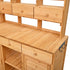 Tall Garden Potting Bench Table with Hutch - Durable Fir Wood