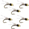 Beadhead Black 3 Dollar Dip Serendipity Wet Fly Fishing Flies - 6 Flies Hook Size 18