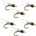 Beadhead Black 3 Dollar Dip Serendipity Wet Fly Fishing Flies - 6 Flies Hook Size 18