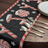 DaDa Bedding Peppermint Joy Red Black Holiday Tapestry Dining Table Runner (12904)