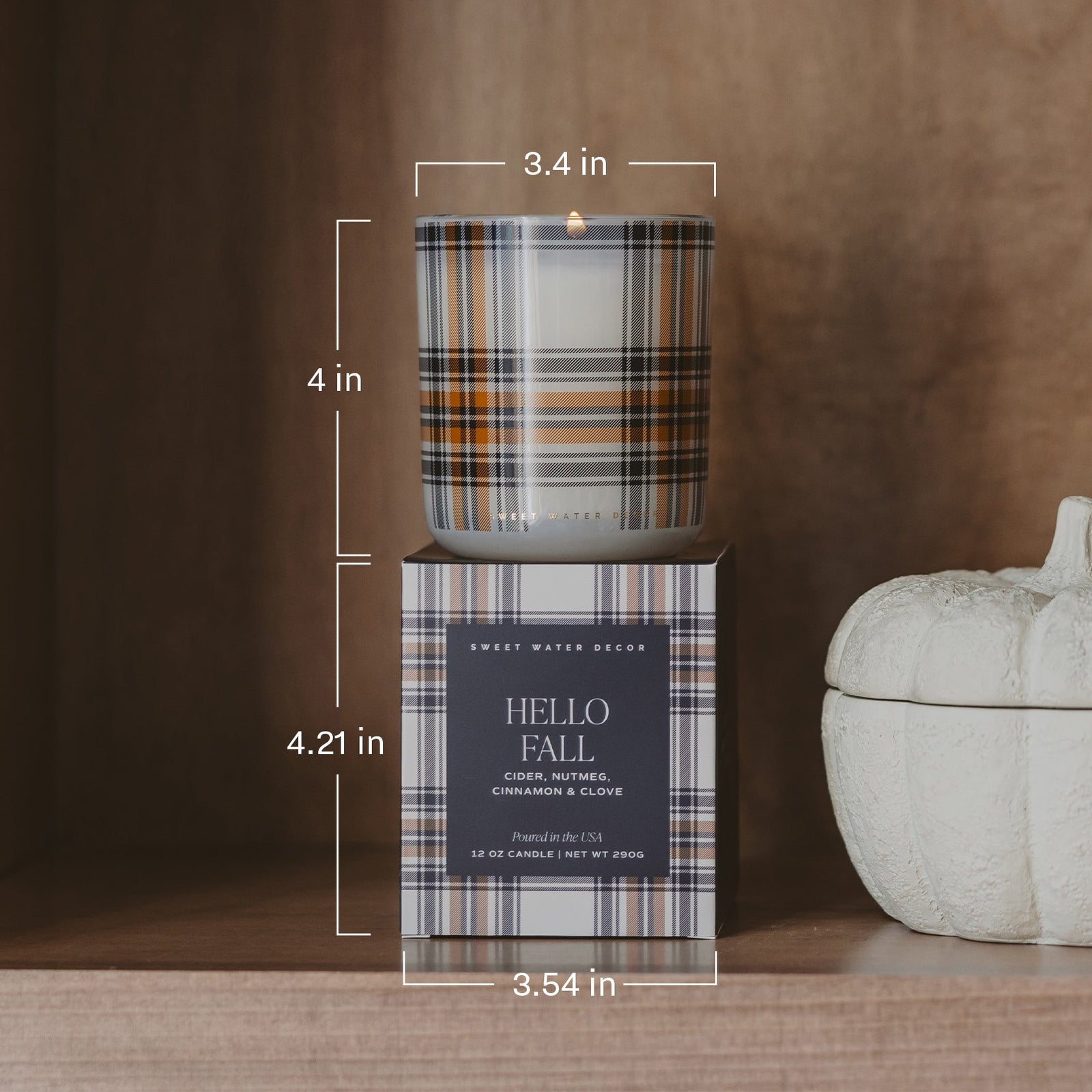Farmhouse Soy Candle - Boxed Amber Tinted Glass Jar - 12 oz