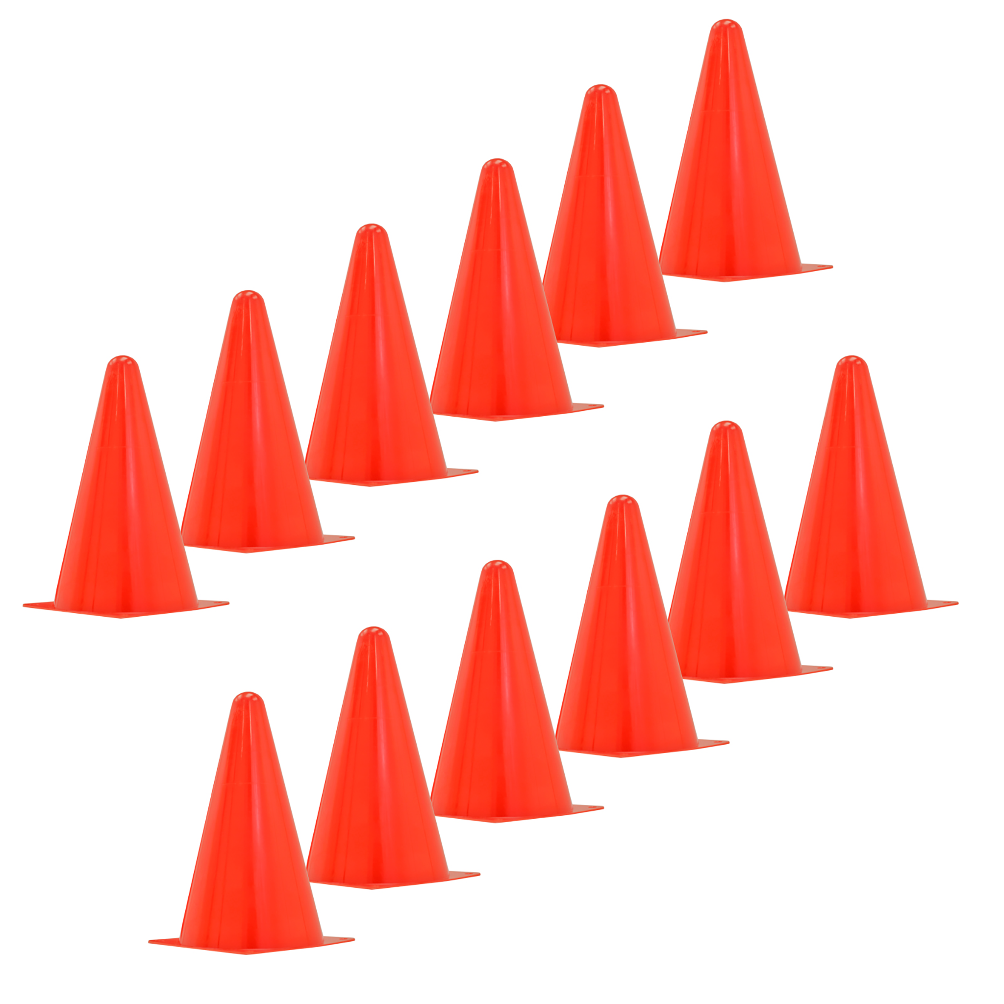 Hi-Vis Orange Sport Training Cones - Pack of 12