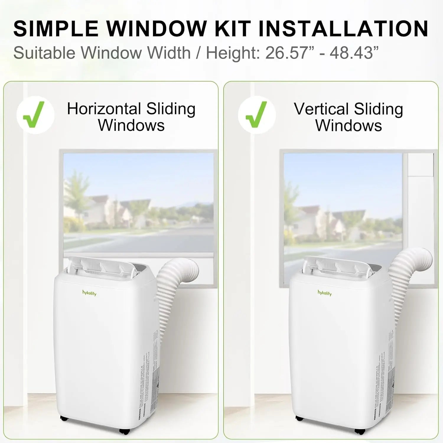 12,000 BTU Smart WiFi Portable Air Conditioner with Dehumidifier & 3-Speed Fan, 24H Timer, Sleep Mode, Auto Swing, Quiet AC Unit with Easy-Move Wheels & Window Kit for Rooms Up to 550 Sq.Ft