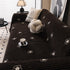 Chenille Camellia Floral Sofa Throw Cover Couch Blanket with Striped Jacquard