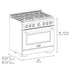 ZLINE 36"Gas Range, Convection Gas Oven, DuraSnow® Matte Black, SGRSZ-36-MB