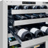 ZLINE 24" Touchstone Dual Zone 44 Bottle Wine Cooler Black Matte Glass Door RWDO-BLM-24