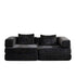 Convertible Floor Sofa Bed With Pillow Back Support Armrest