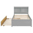 Twin Bed With Trundle, Bookcase