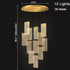 12 Lights -Luxury modern LED chandelier for staircase, lobby, living room, stairwell