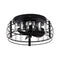 13" Modern DC Motor Flush Mount Reversible Crystal Ceiling Fan with Lighting and Remote Control
