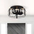 13" Modern DC Motor Flush Mount Reversible Crystal Ceiling Fan with Lighting and Remote Control
